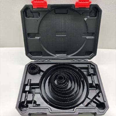 Guter Preis 17PC Hochkohlenstoffstahl Lochsäge Set Schwarzoxid / Spray lackiert Online