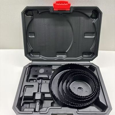 Καλή τιμή Προσαρμόσιμο 8PC High Carbon Steel Hole Saw Set 50# Υλικό Μαύρο Οξείδιο σε απευθείας σύνδεση