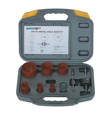 Harga yang bagus Hss M3 9PC Bi Metal Hole Saw Set Untuk Kayu Casting Material Gypsum Board on line