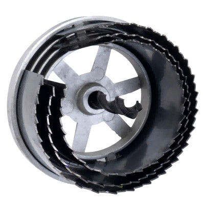 Good price 3PC Multi Blade Hole Saw Kit HRC38-42 60mm 67mm 74mm For Plywood Cutting Neat Holes online