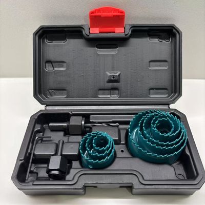 Harga yang bagus 11PC baja karbon tinggi lubang gergaji kit 3/8 '' Tiga flat batang disesuaikan on line