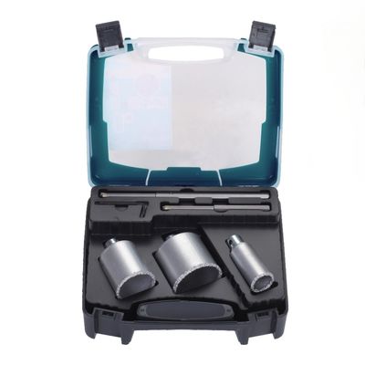 Harga yang bagus 5PC Tungsten Karbida Gritted Dengan Mandrel Hole Saw Kit A3 Baja on line
