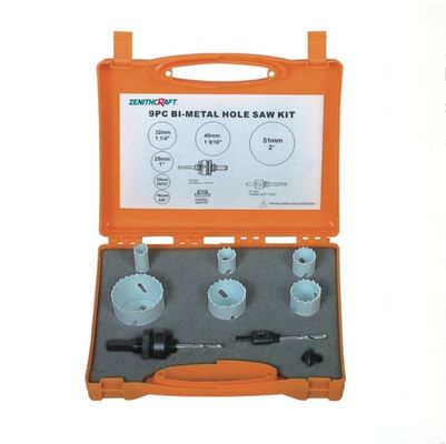 9PC Bi Matel Hole Saw Set M3 High Speed Steel Holesaw Set 19-51mm/22-64mm