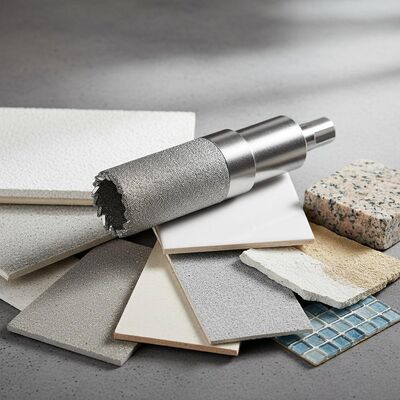quality 6mm 150mm Vacuum Brazed Diamond Hole Saw Ceiling Tile Cement Board Ceramic Tile Drywall Fiber Cement Fiberglass Granite Plaster Stone Stucco Mesh Tile factory